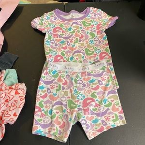 Old Navy Pastel Birds Pajama Set, Size 3T